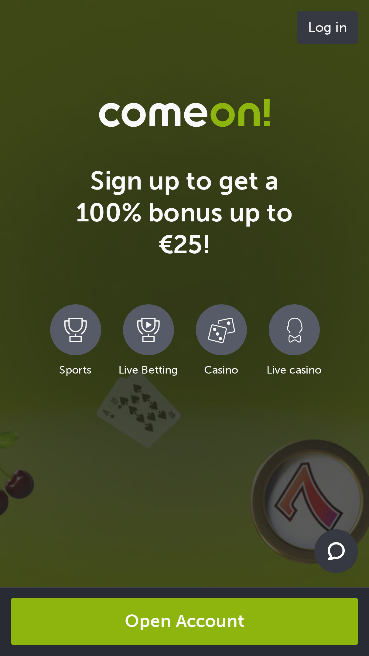 ComeOn app Screenshot ComeOn app Screenshot