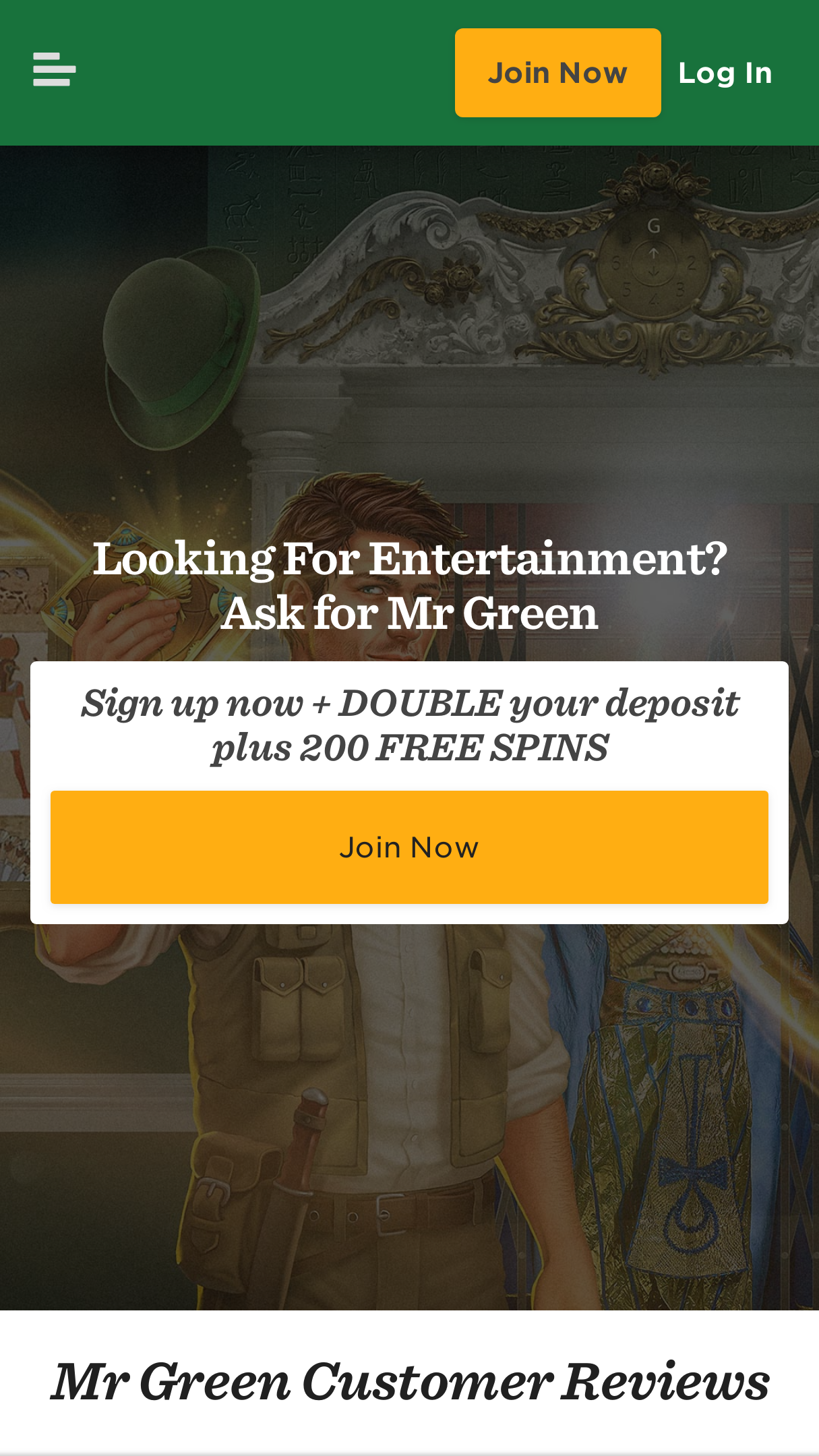 Mr Green app Screenshot Mr Green app Screenshot