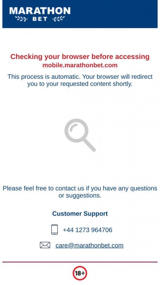 Marathonbet app Screenshot