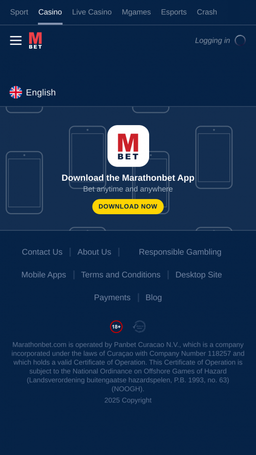 Marathonbet app Screenshot