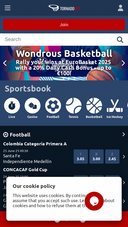 Tornadobet apps Screenshot