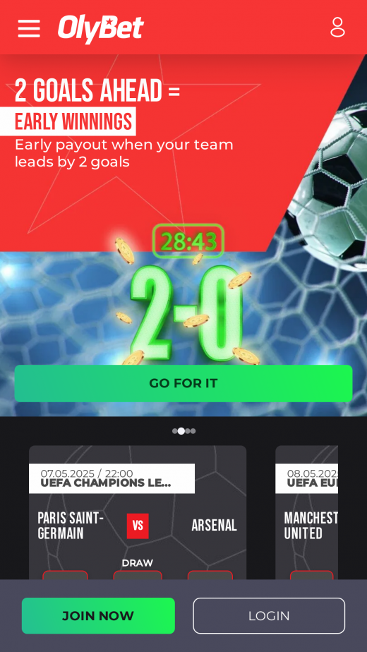 OlyBet app Screenshot