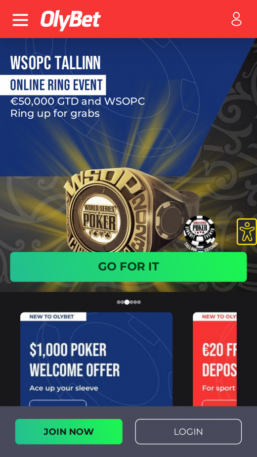 OlyBet app Screenshot
