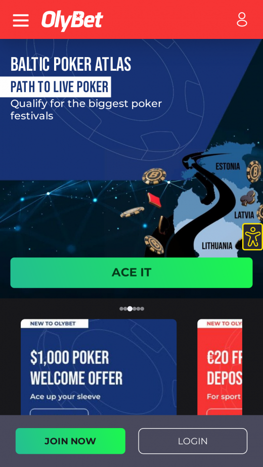 OlyBet app Screenshot