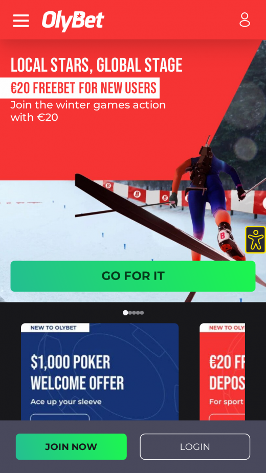 OlyBet app Screenshot