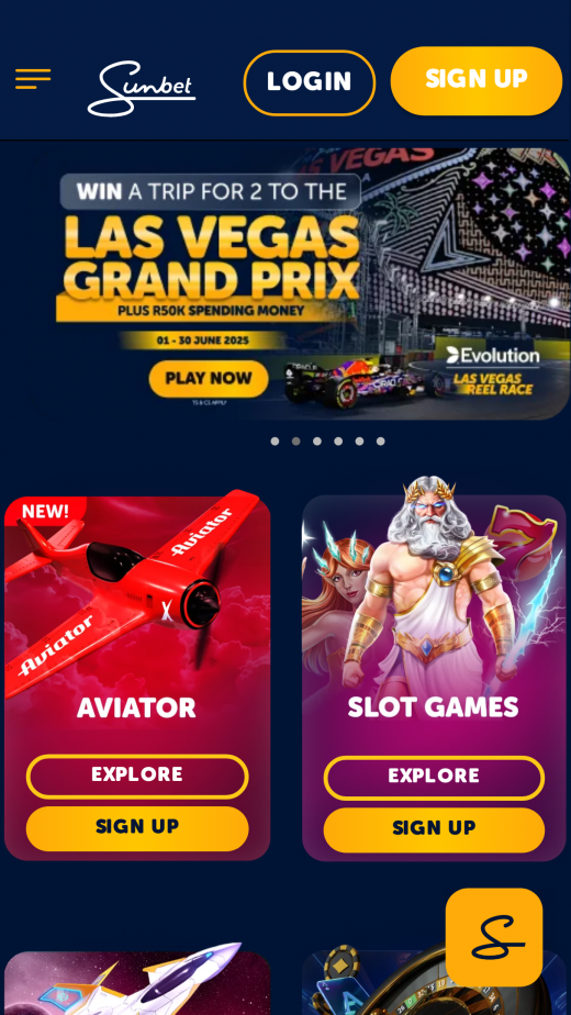 Sunbet apps Screenshot
