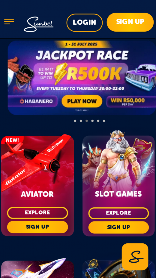 Sunbet apps Screenshot