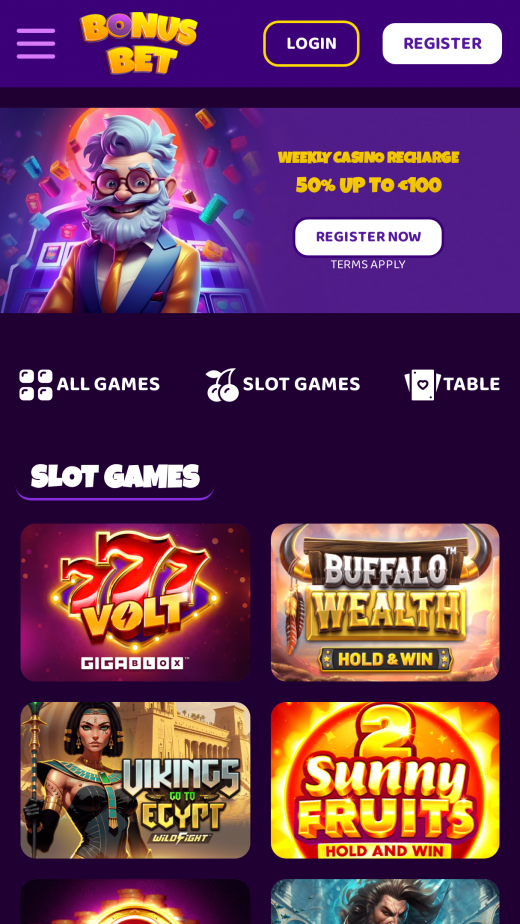 Bonusbet Apps Screenshot