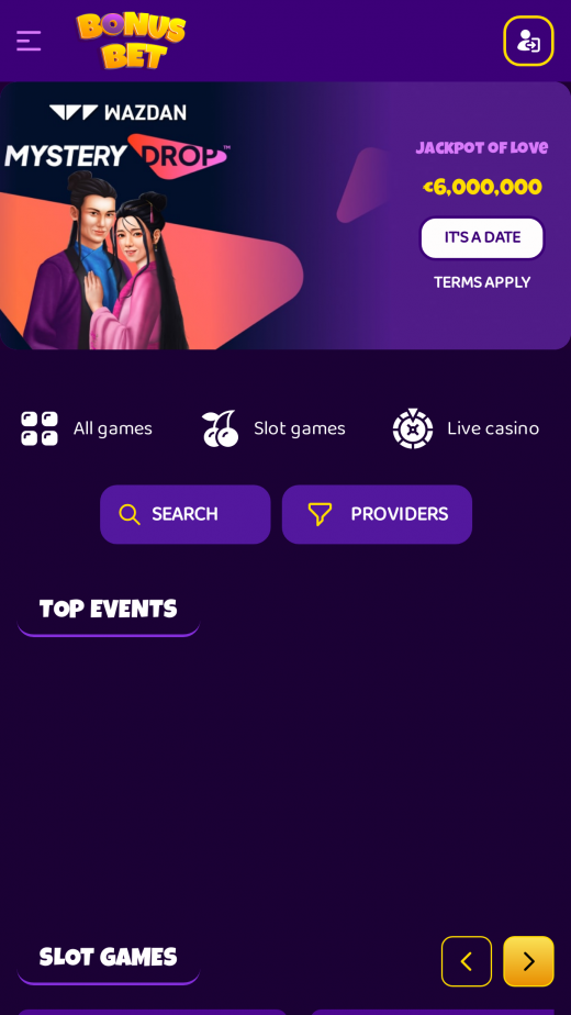 Bonusbet Apps Screenshot