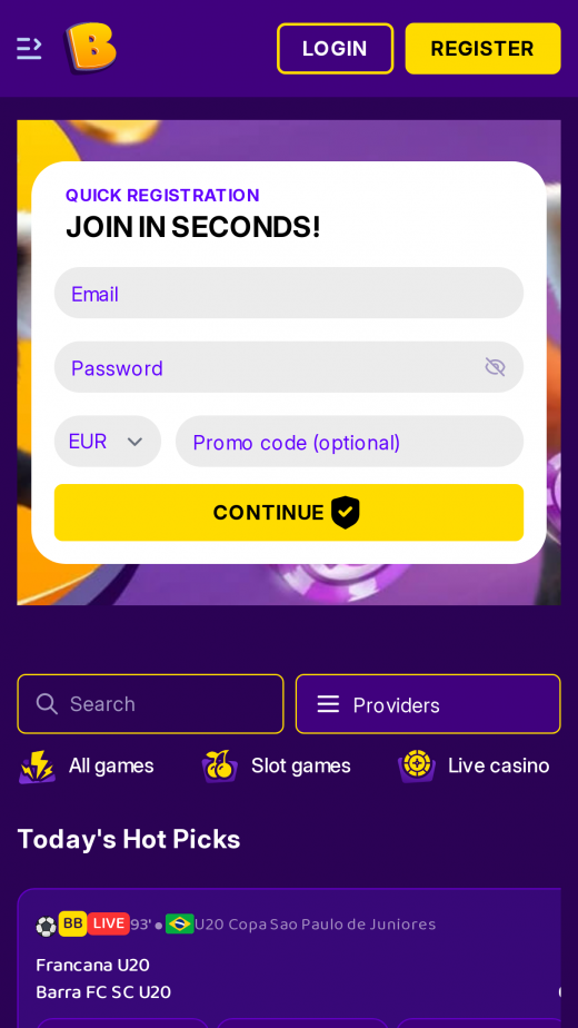 Bonusbet Apps Screenshot