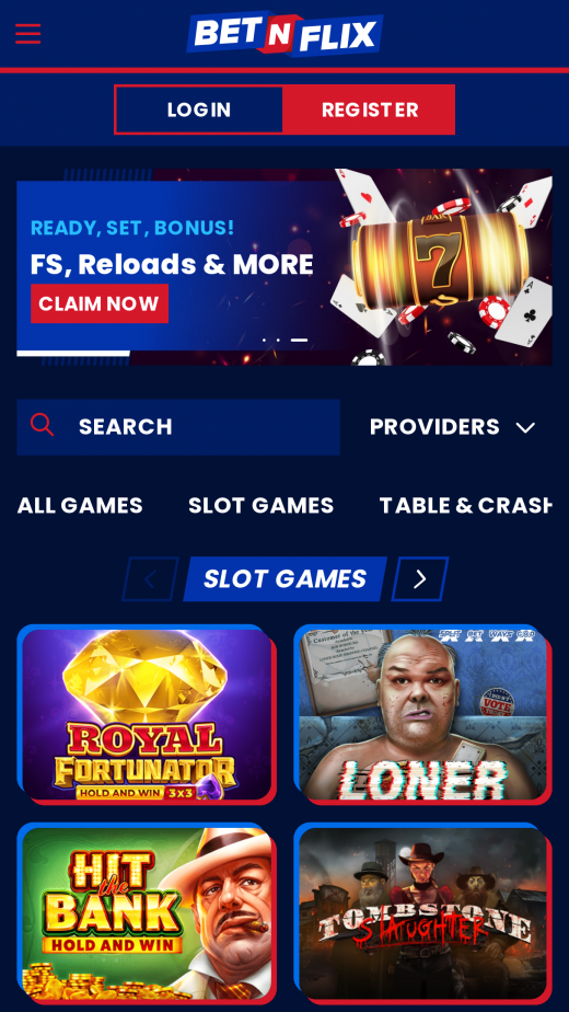 BetNFlix Apps Screenshot