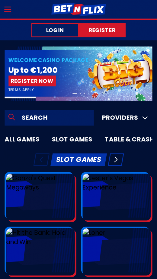 BetNFlix Apps Screenshot