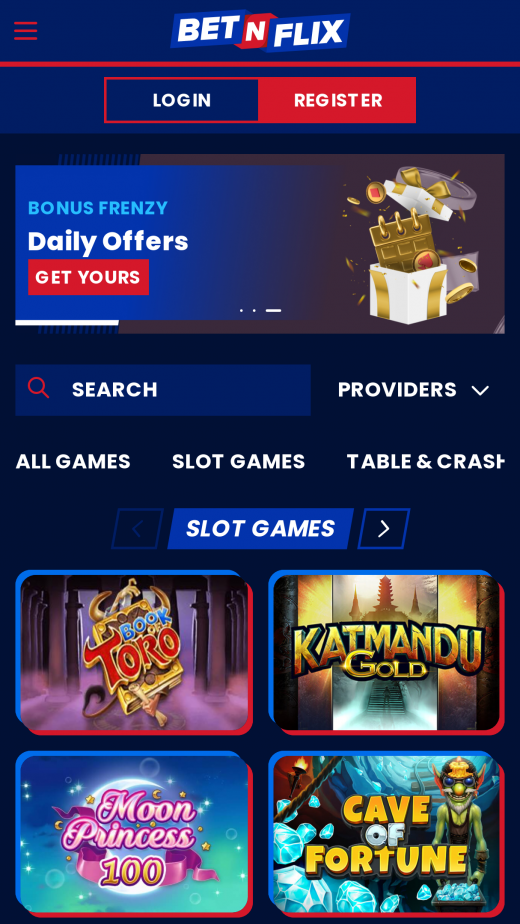 BetNFlix Apps Screenshot