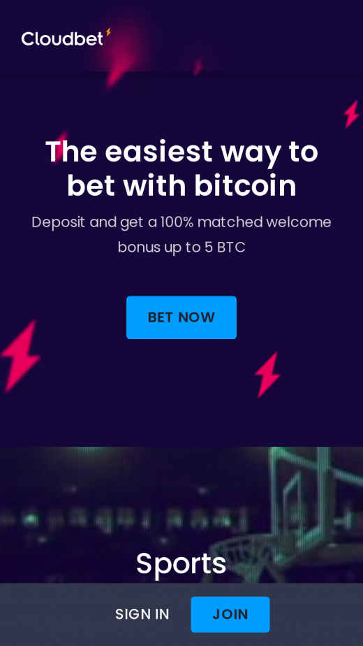 Cloudbet apps Screenshot