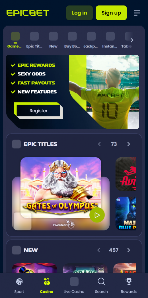 Epicbet Apps Screenshot