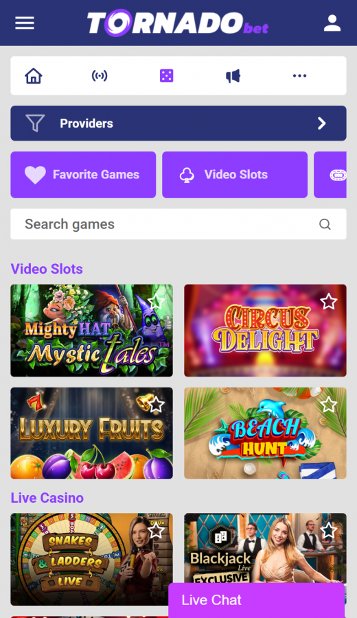 Tornadobet apps Screenshot